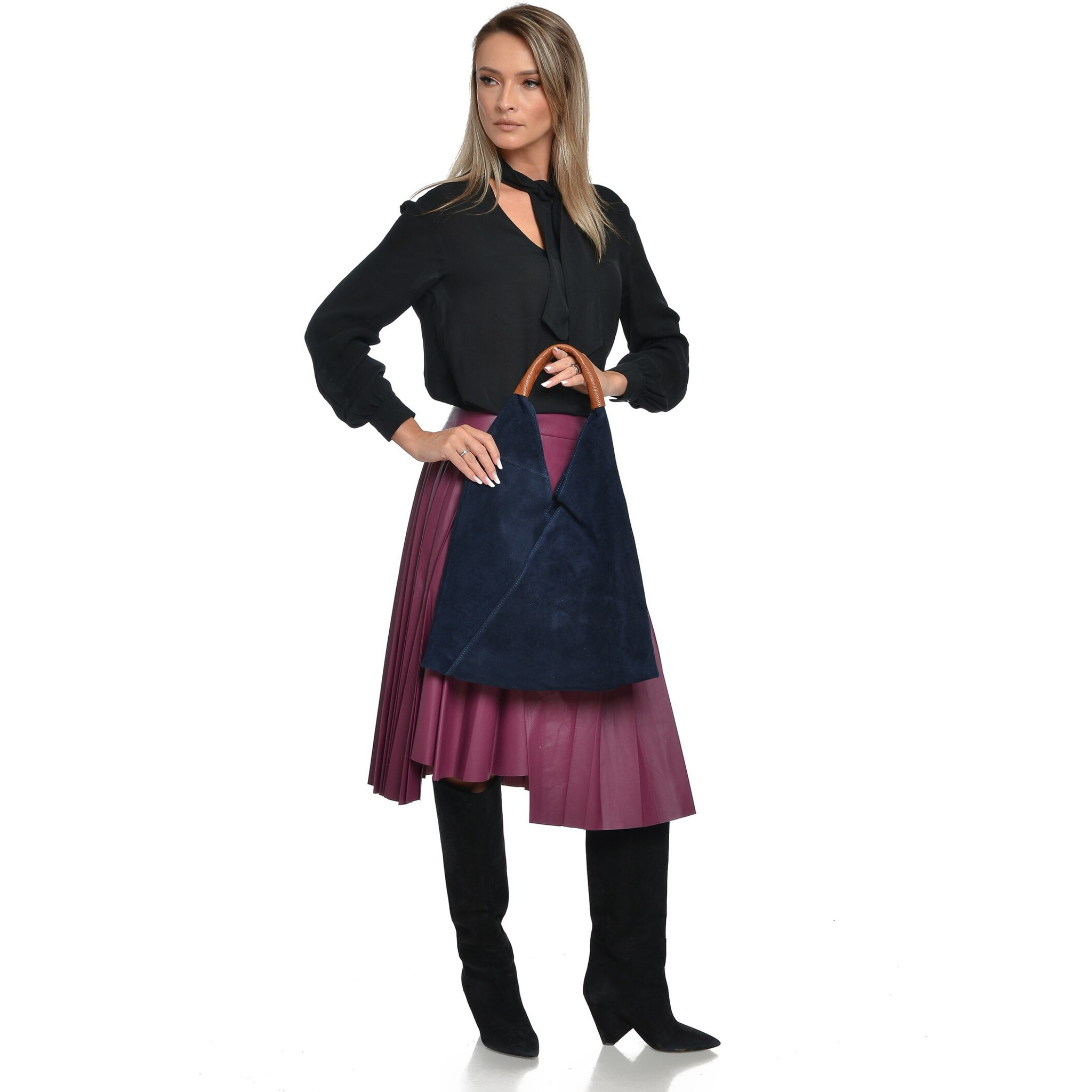 Borsa a tracolla Anna Luchini Blu