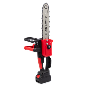 Motosierra eléctrica de 12 pulgadas, con batería recargable de 13000mAh.