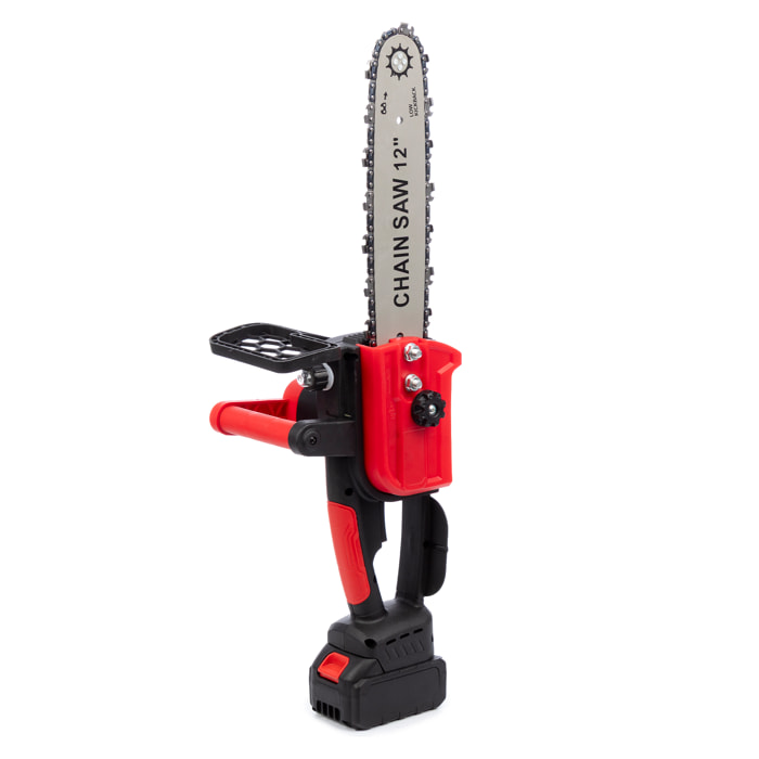 Motosierra eléctrica de 12 pulgadas, con batería recargable de 13000mAh.