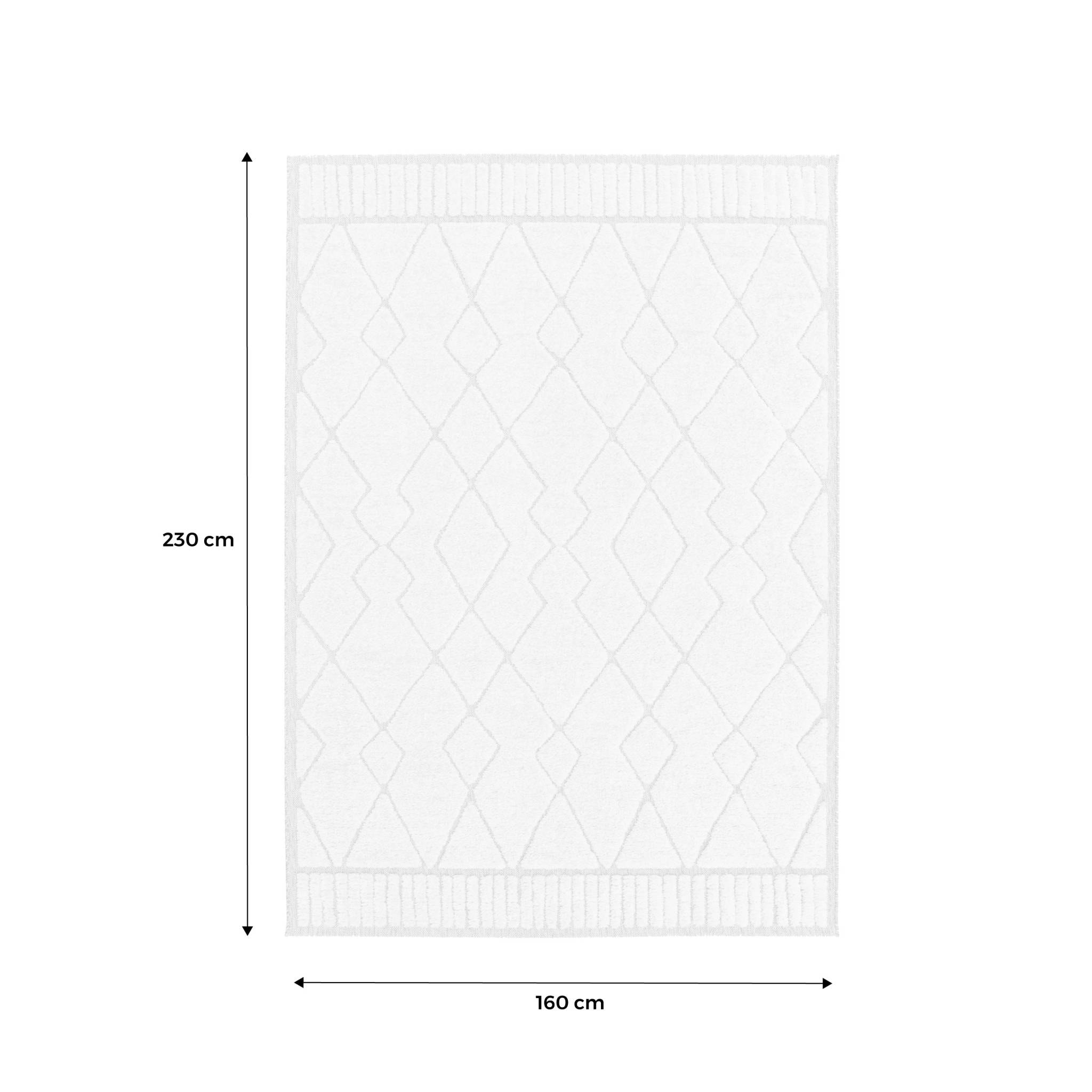 Tapis intérieur motif ethnique berbère beige et créme JUDY