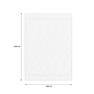 Tapis intérieur motif ethnique berbère beige et créme JUDY