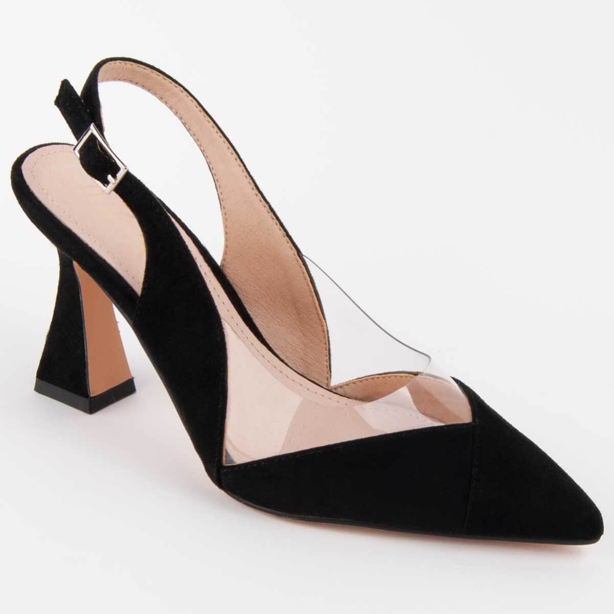Zapato De Tacón - Negro - Altura: 8 Cm