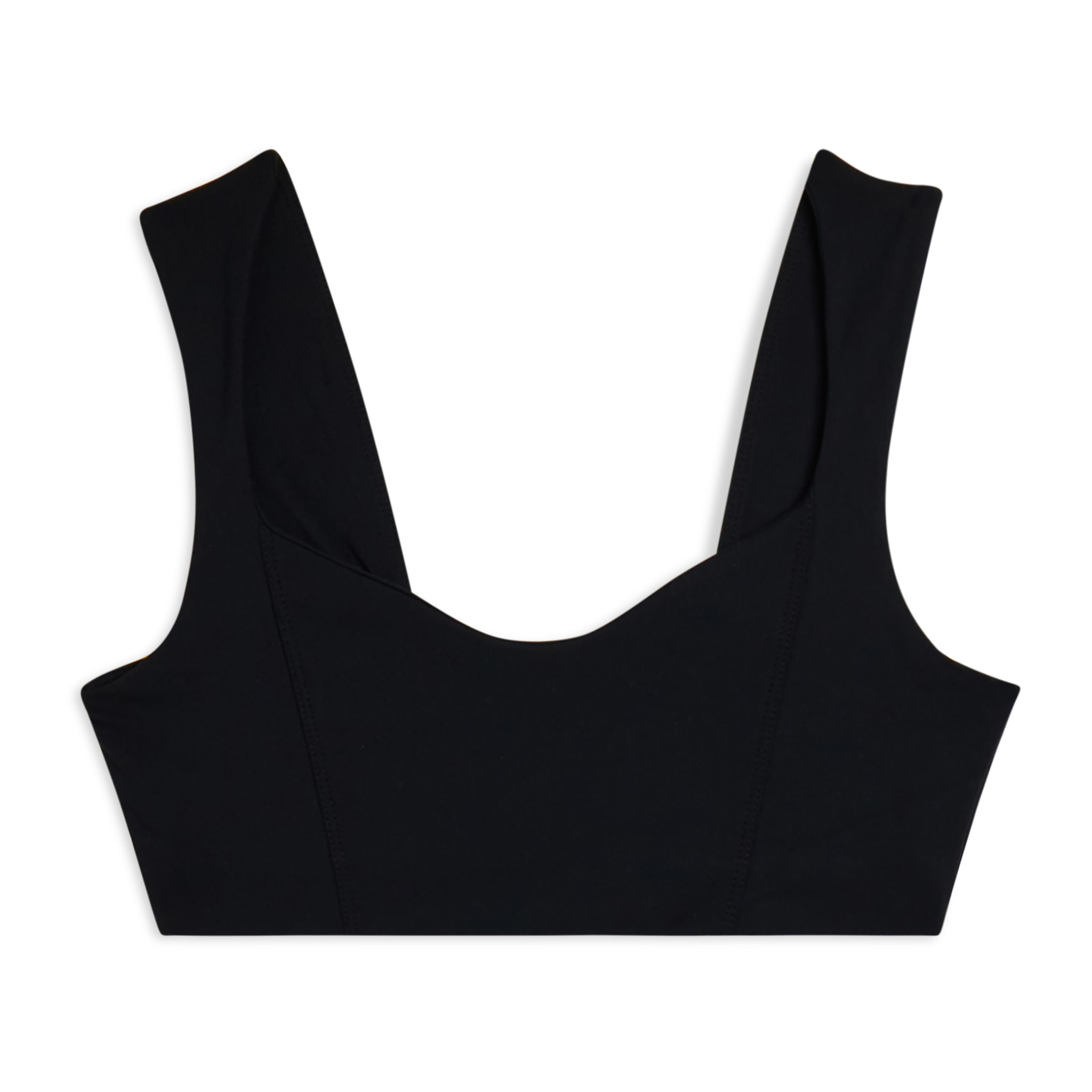 Top sportivo con scollo a cuore e dettagli tecnici