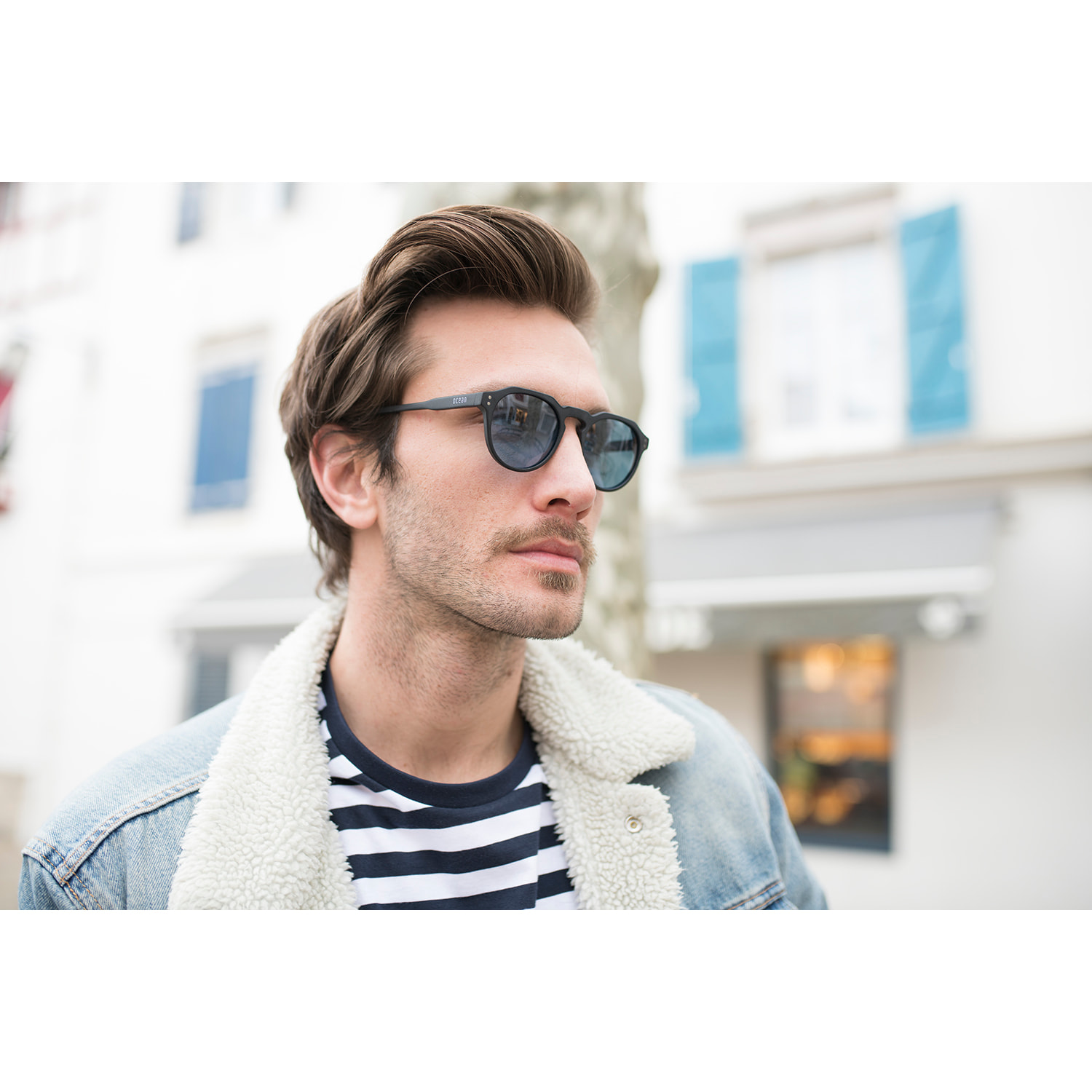 Gafas de sol OCEAN CYCLOPS - Negro mate y azul transparente
