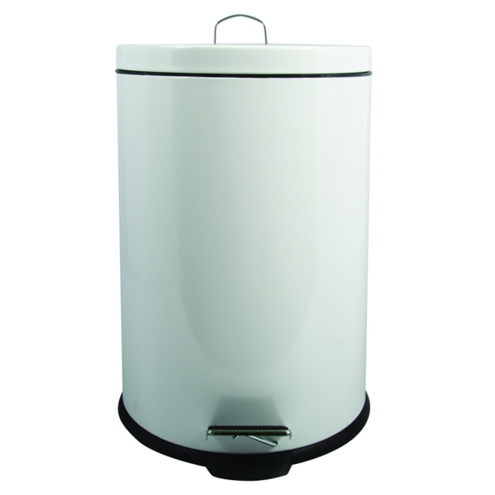 Poubelle à  pédale Acier 20L Blanc MSV