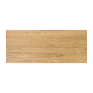Bureau 1 tiroir et 3 niches en bois clair - Moka