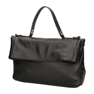 Borsa a spalla convertibile in zaino da donna In Vera pelle Made in Italy 34x21x12 cm