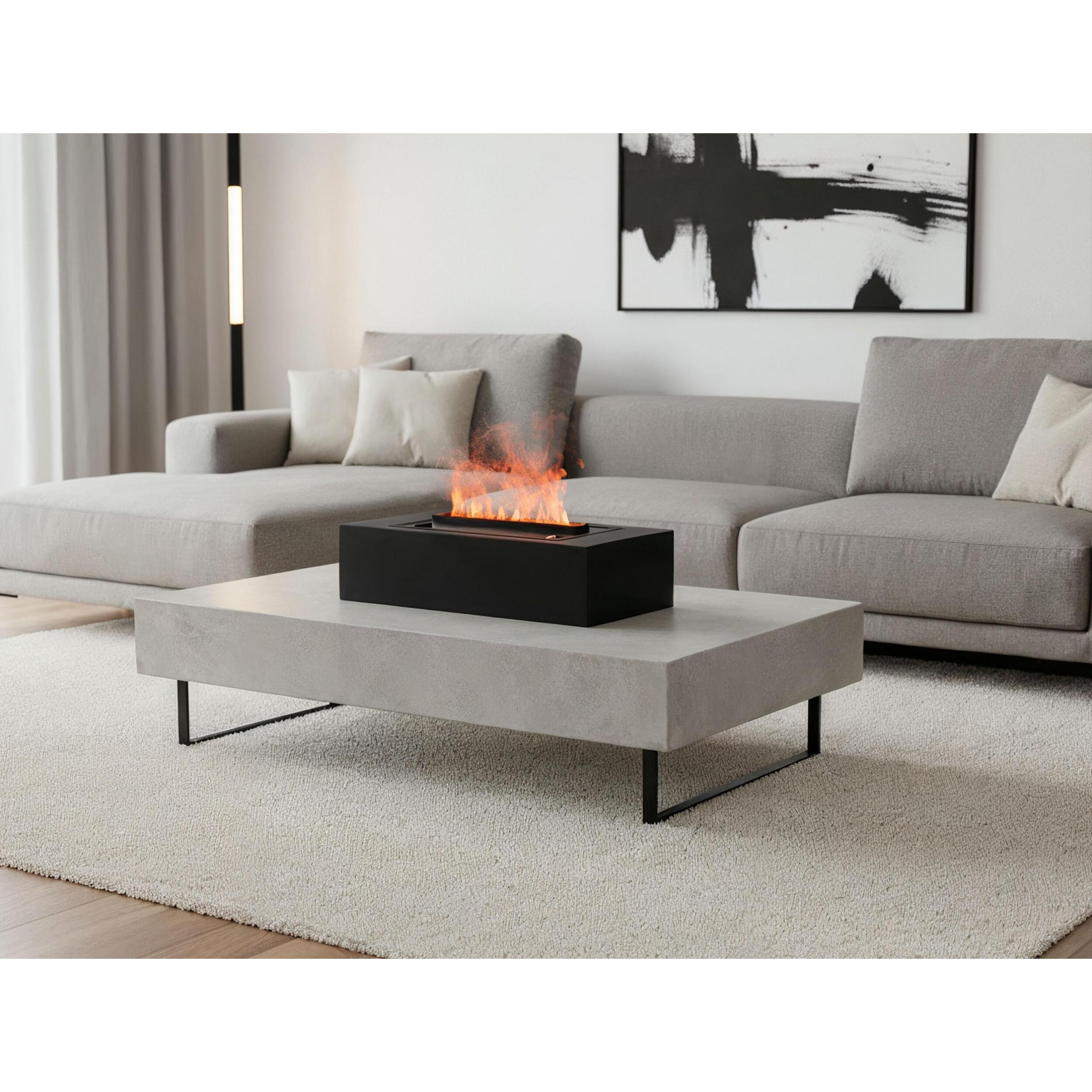 Cheminée de table décorative avec flamme simulée