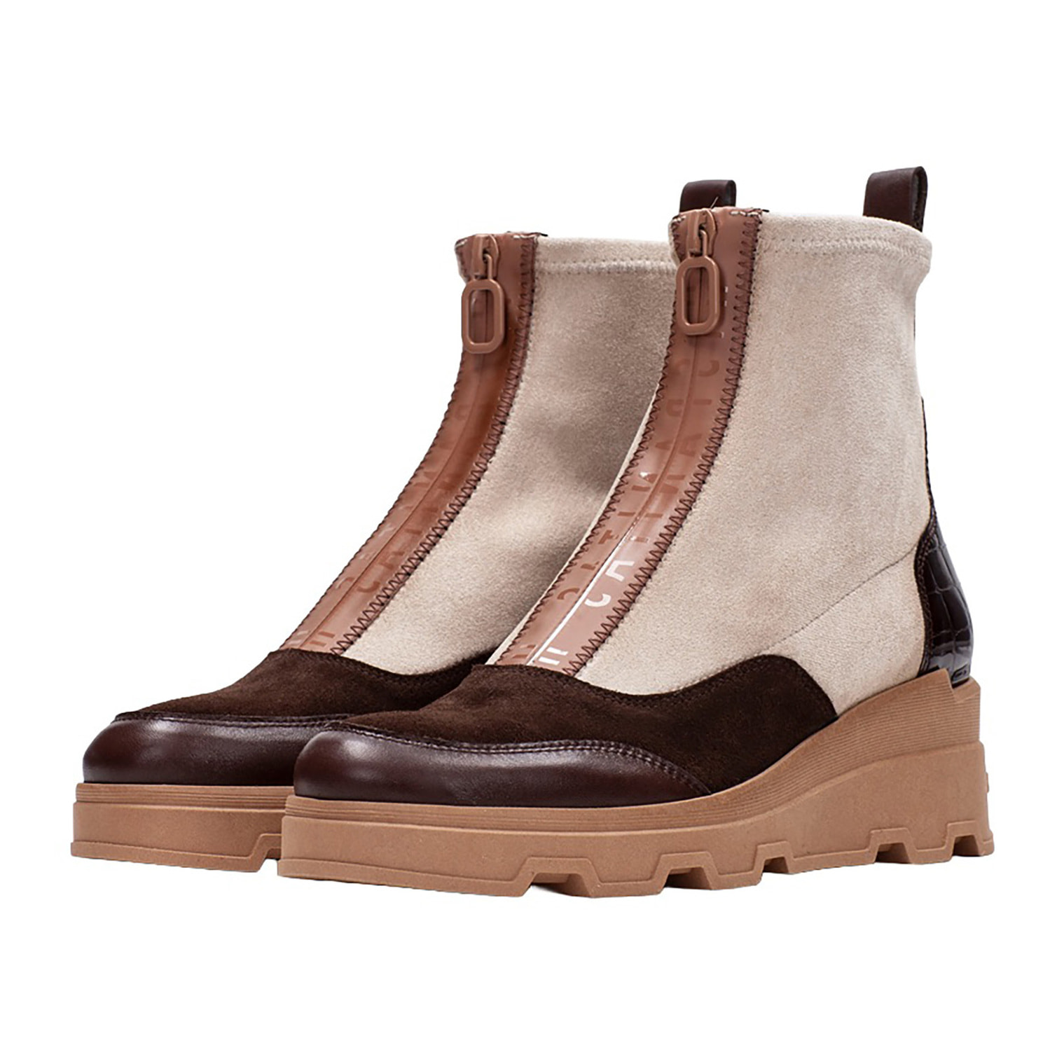 Botin Florencia Marron milk 5 cm