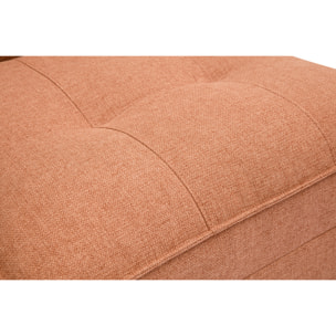 Chauffeuse 1 place convertible en tissu terracotta SALLY