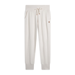 Pantalone jogger donna comfort con vita alta e maxi polsini