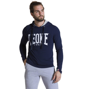 T-shirt da uomo con cappuccio maniche lunghe Leone 1947 Apparel