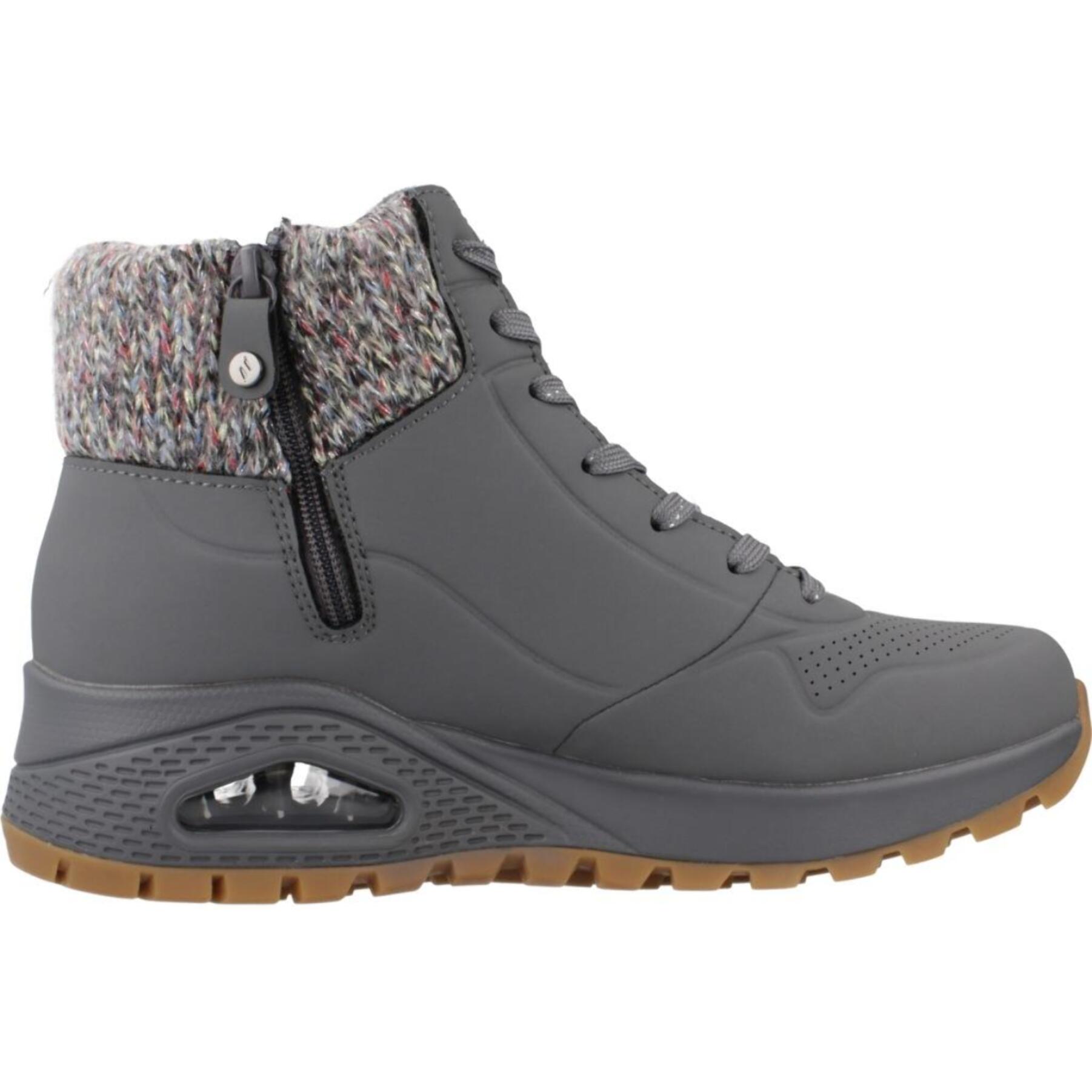 Botines Mujer Uno Rugged Gris