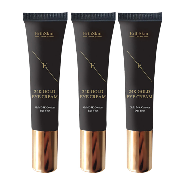 CREMA DEBAJO DE LOS OJOS ORO 24K x 3