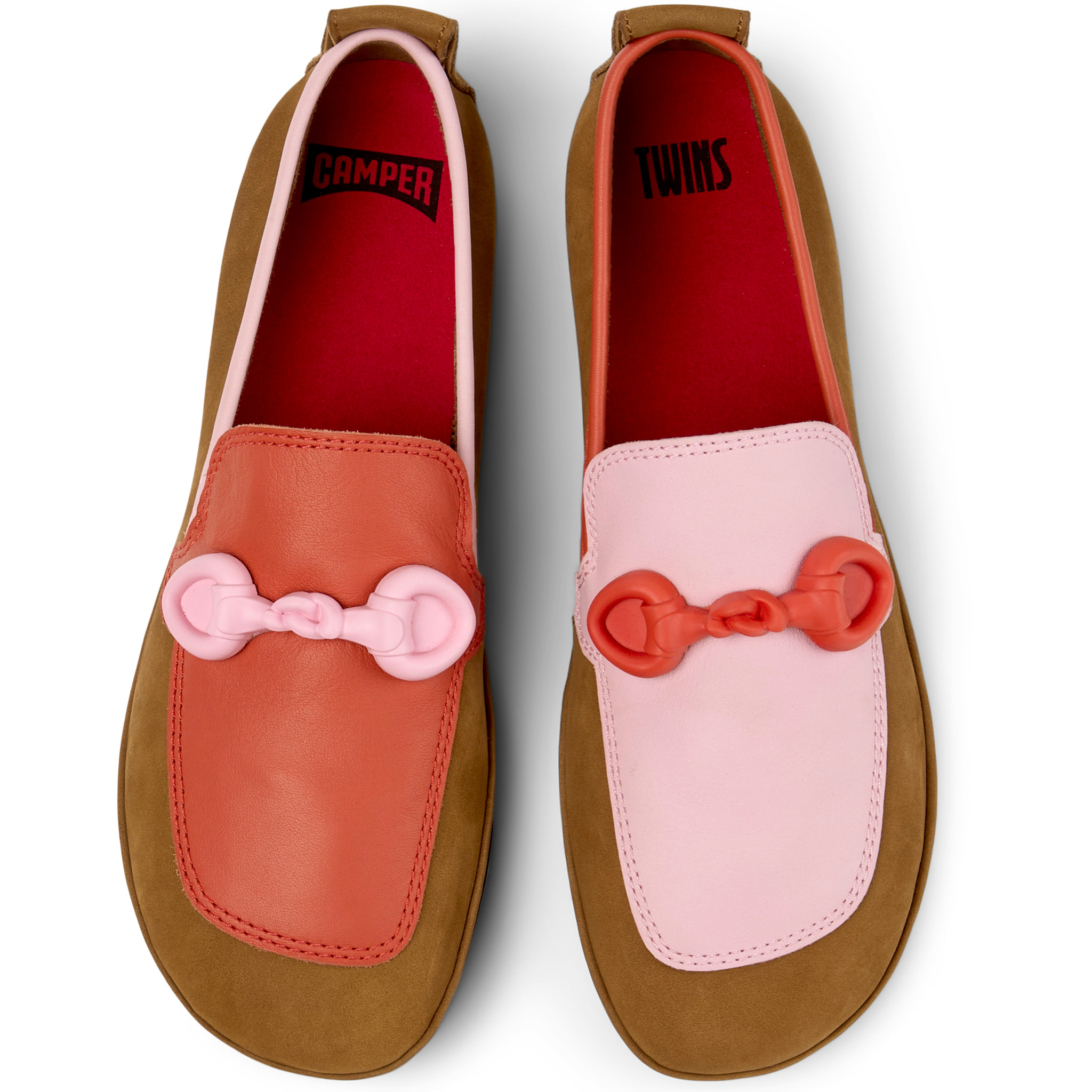 Ballerine - CAMPER Right Nina Twins - Multicolore - Nubuck