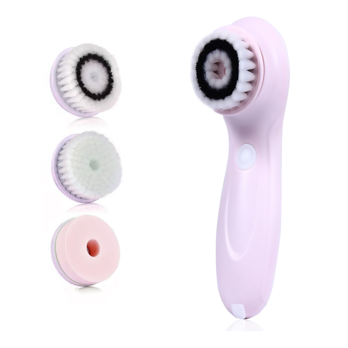 Spazzola 3 in 1 per la pulizia del viso, esfoliante, struccante. Ricaricabile.