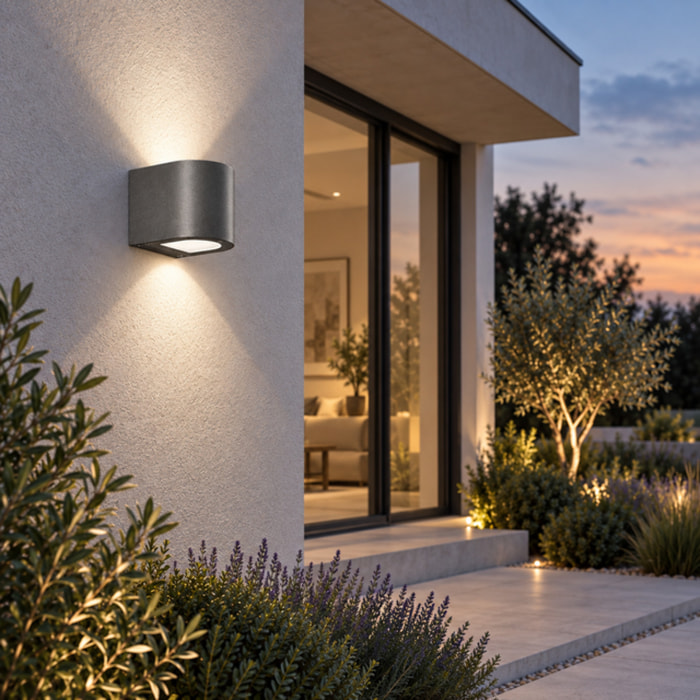 Applique LED tonda bi Rossini SILVER 4000K