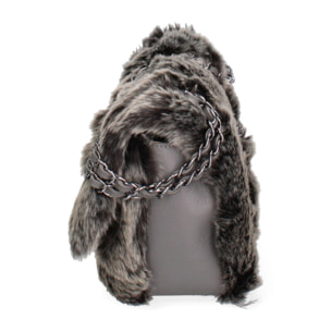 Borsa a spalla da donna - Modello Umbria Lux - Vera pelle - 28.0 x 15.5 x 9.0 cm