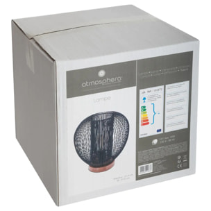 Lampe filaire "Noda" métal noir H27cm
