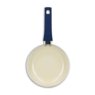 Poêle 20cm en aluminium recyclé et antiadhésif bleu - tout feux GINETTE