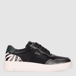 Deportivos de Piel - Negro - Tacón: Bajo