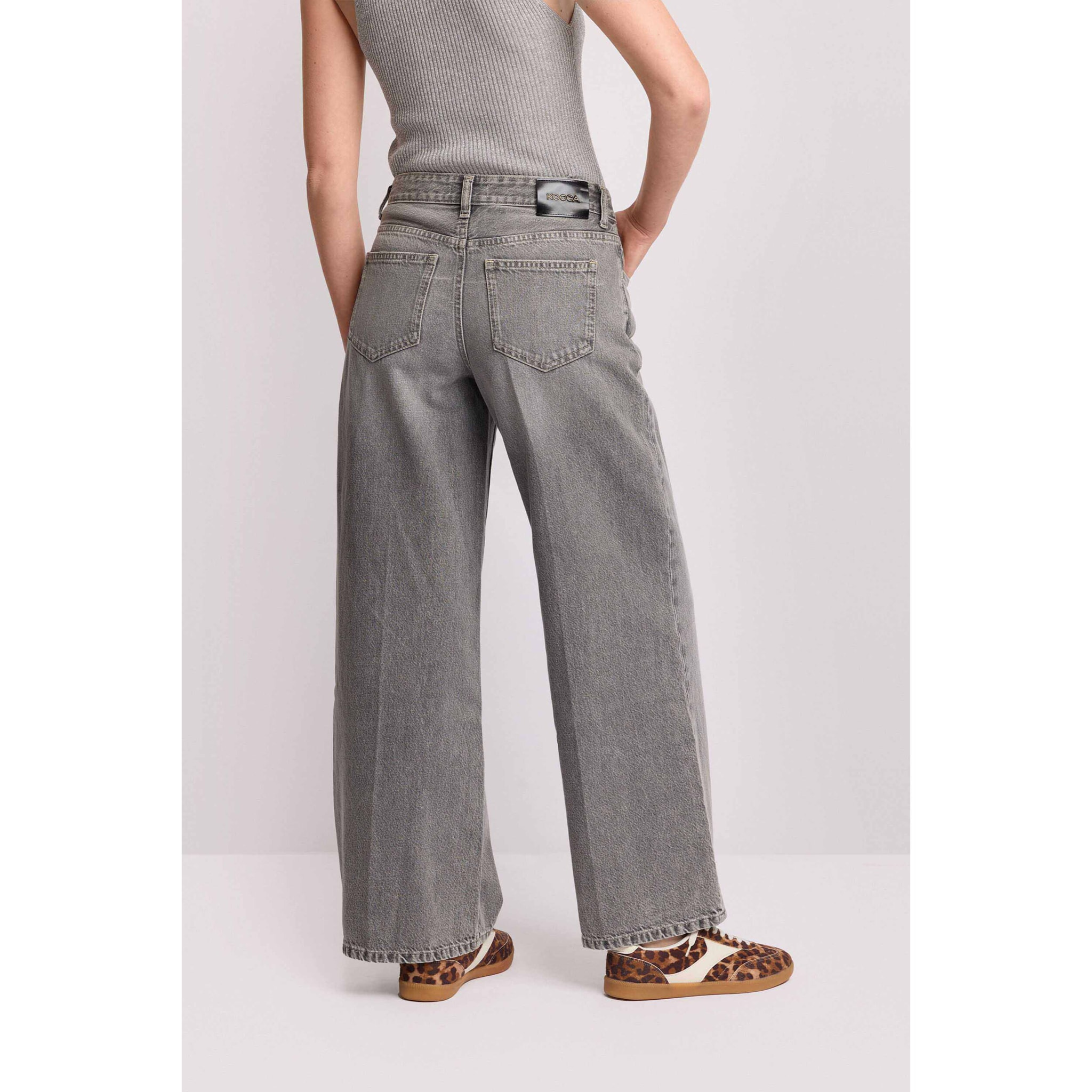 Kocca - Pantaloni in cotone gamba dritta Donna, Denim