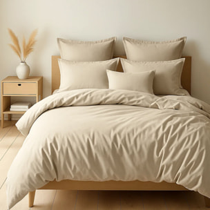 Lot De 2 Taies D'oreiller 100% Coton 57fils Grege