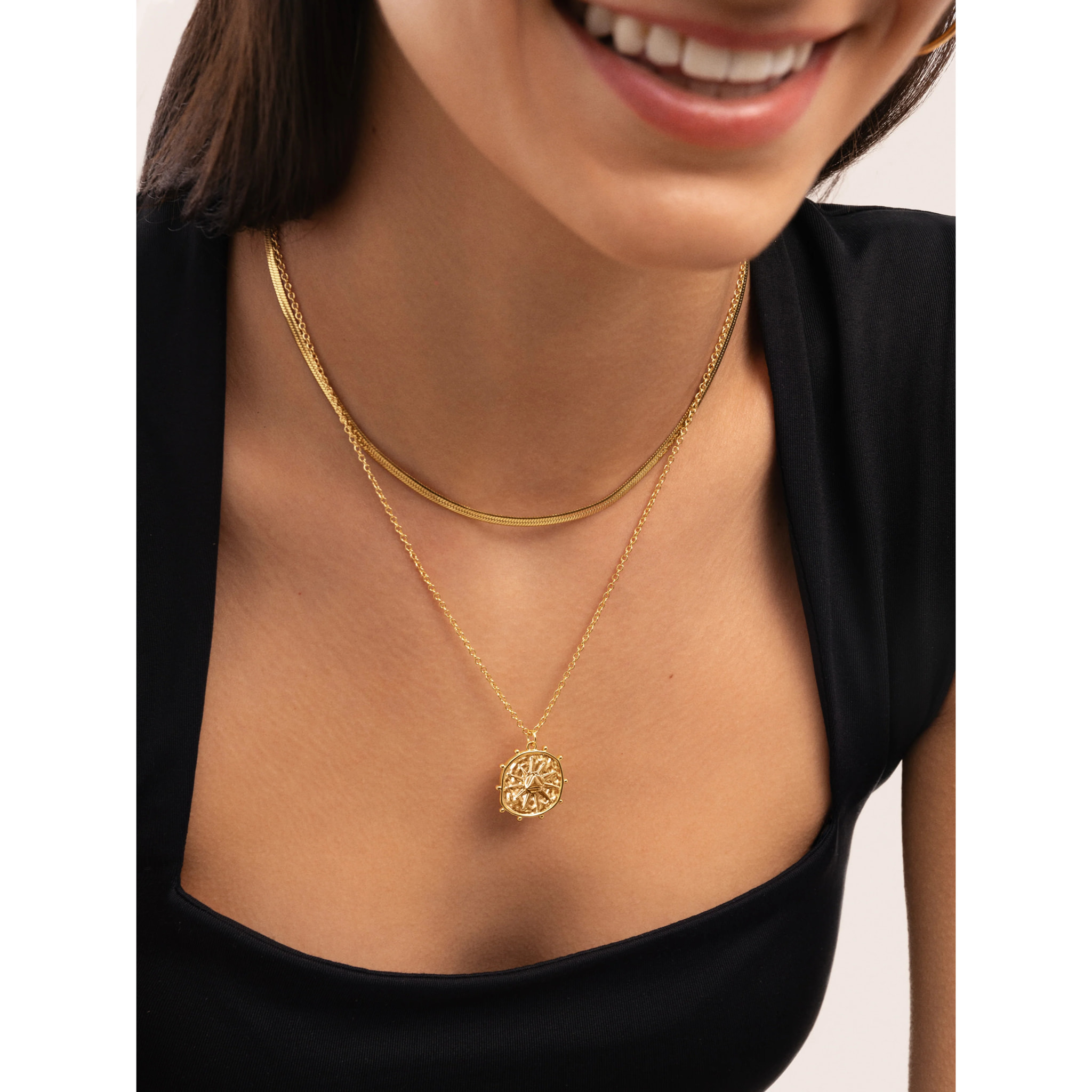 Collana Solstice Sun Placcato Oro