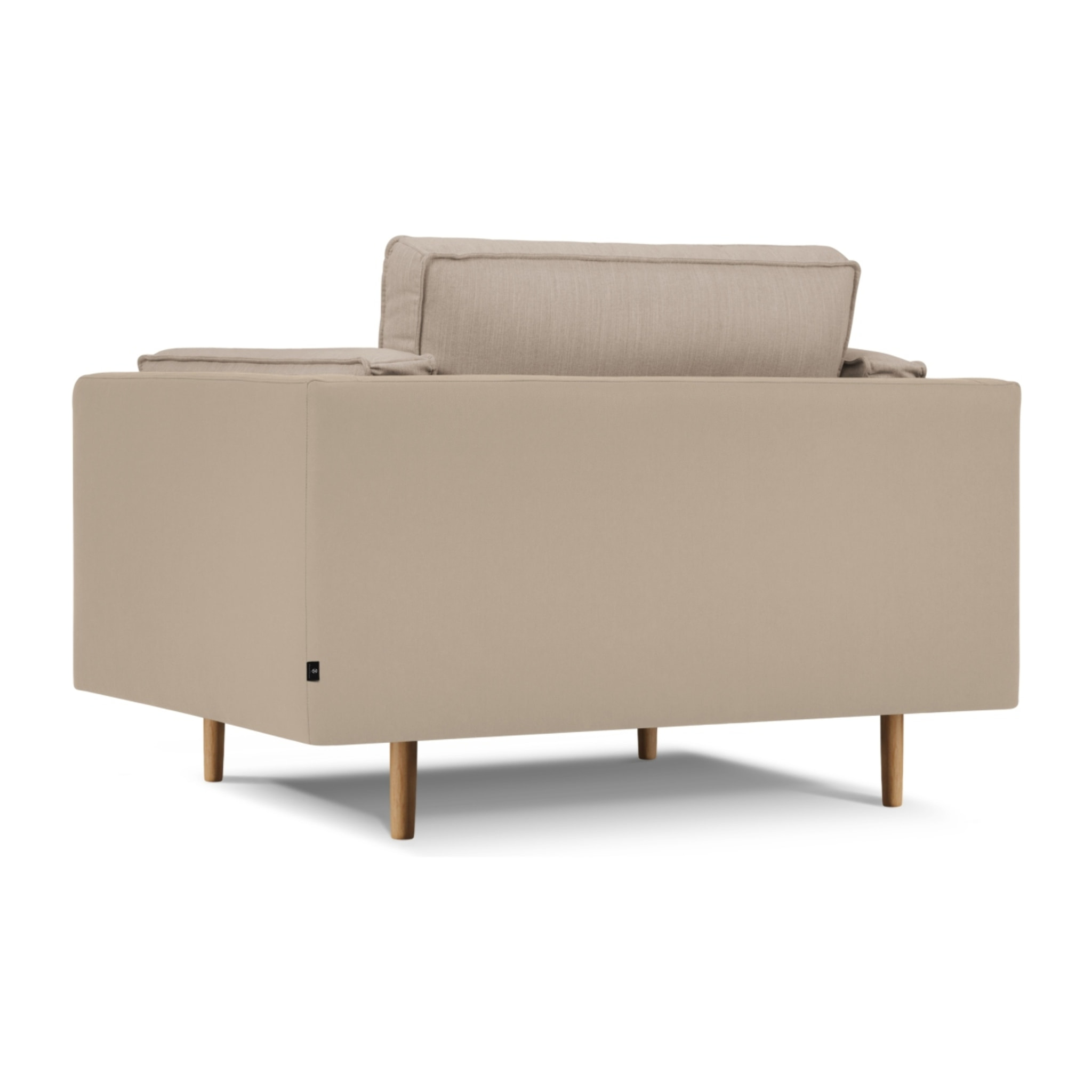 Fauteuil "Christian" imitation cuir beige,beige