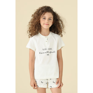 Pigiama bambina estivo in cotone. Noidinotte