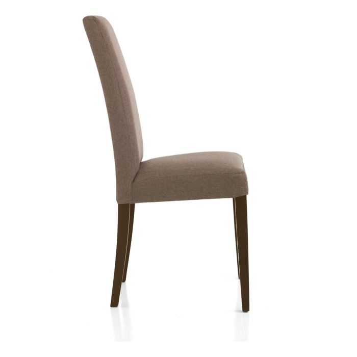 Tomasucci Ensemble de 2 chaises LELLA en tissu CAFFELATTE