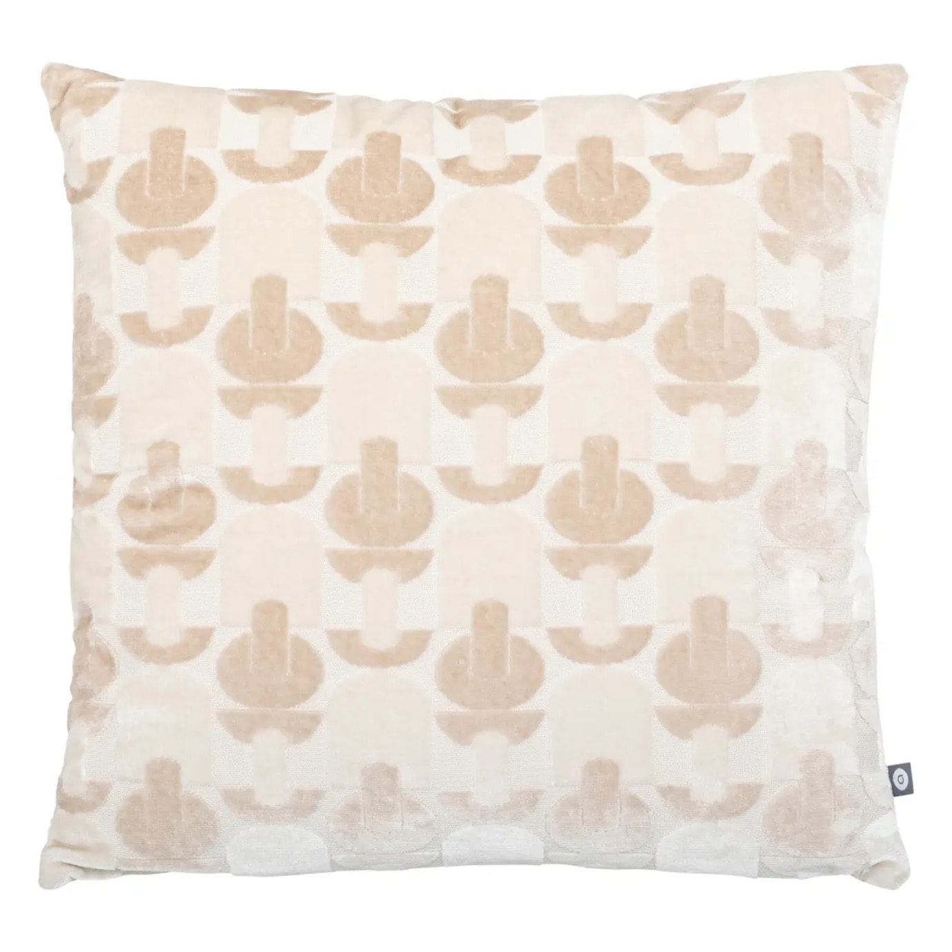 Coussin "Luna" jacquard velours lin 40x40cm