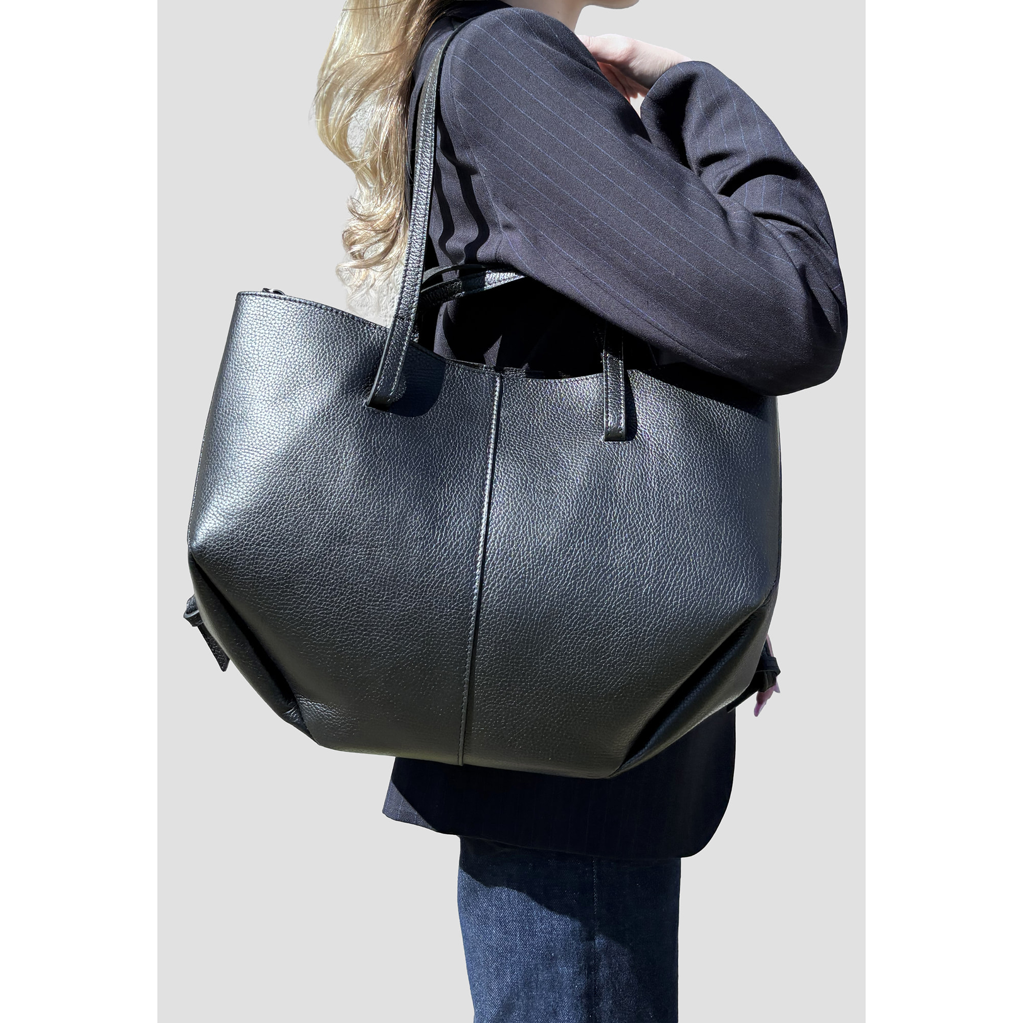 Borsa a Mano Shopper a Spalla da Donna in Pelle Dollaro