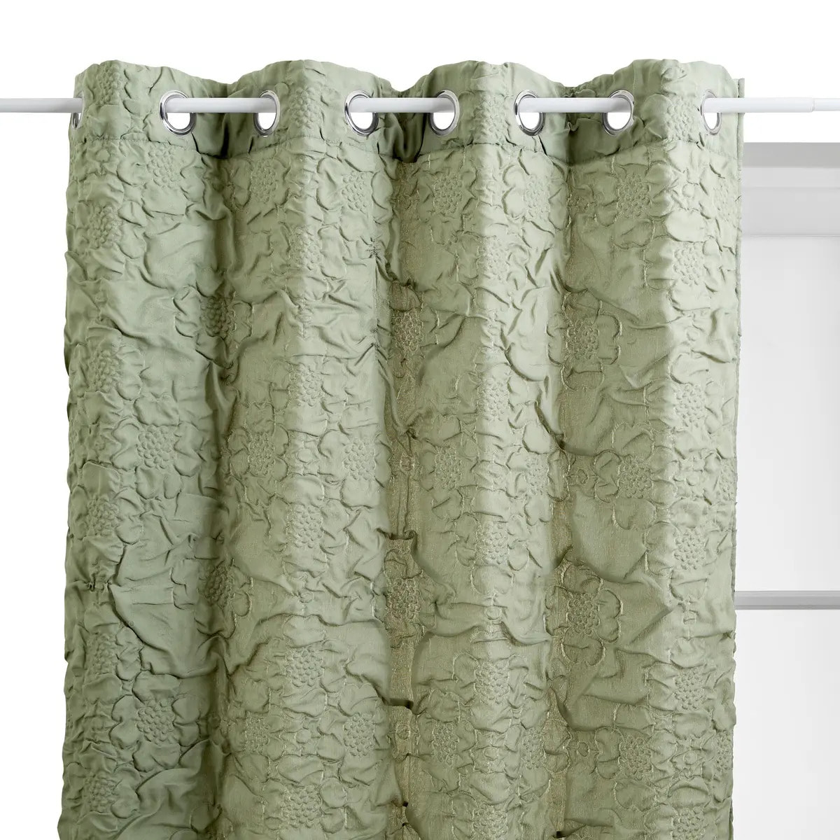 Rideau matelassé Iris 135x260cm vert
