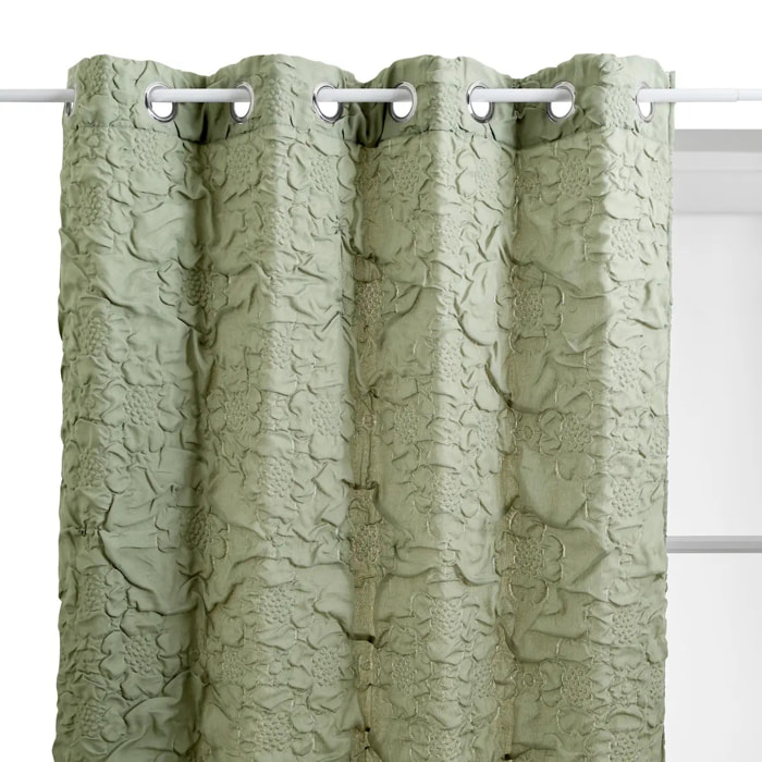 Rideau matelassé Iris 135x260cm vert