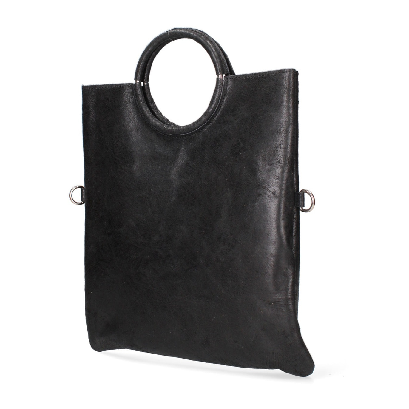 Borsa a mano da donna Made in Italy - Modello Velvet - 100% pelle scamosciata - 29.0 x 30.0 x 1.0 cm