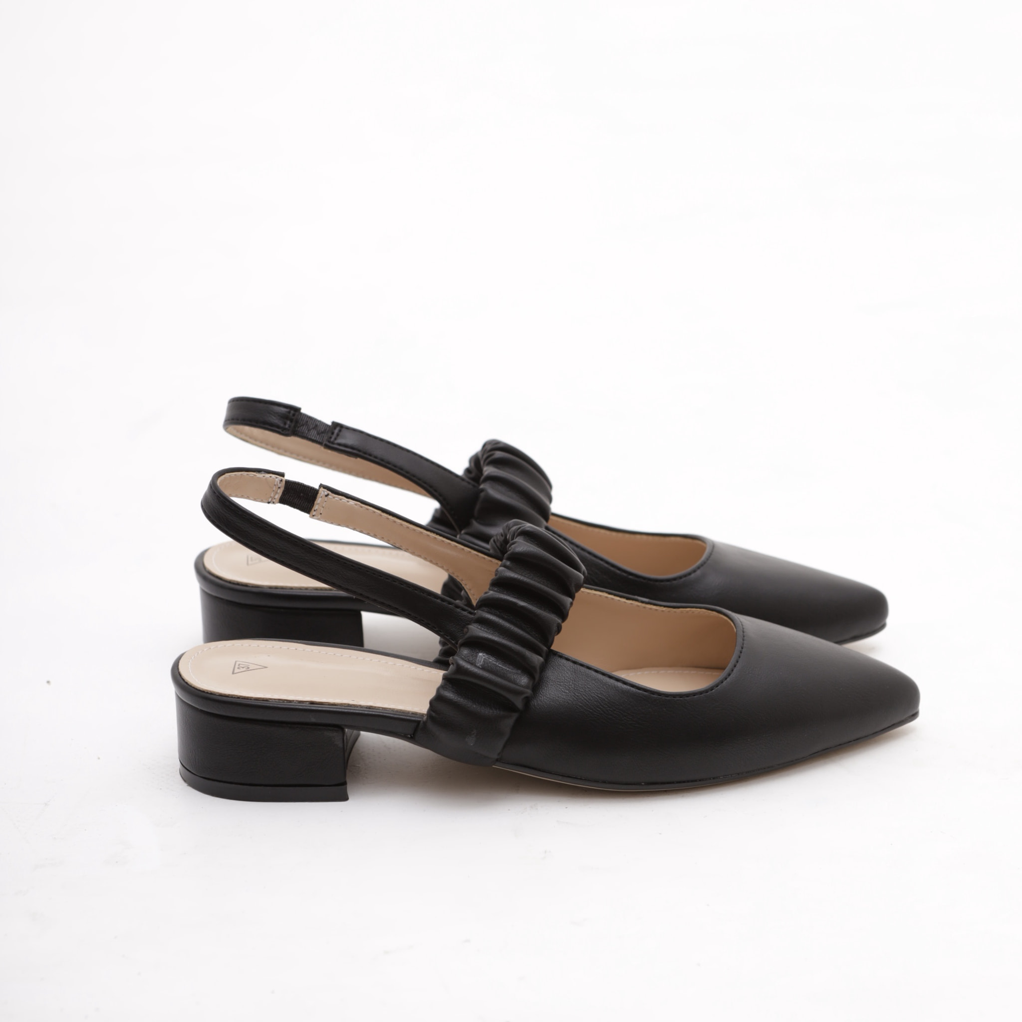 SLINGBACK BASSA ELASTICO CHOCOLA' NERO
