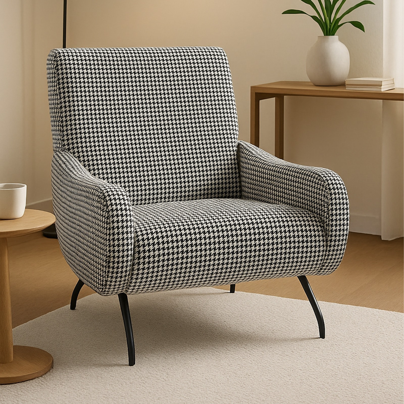 Poltrona Marilyn Pied De Poul Bianca e nera