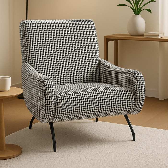 Poltrona Marilyn Pied De Poul Bianca e nera