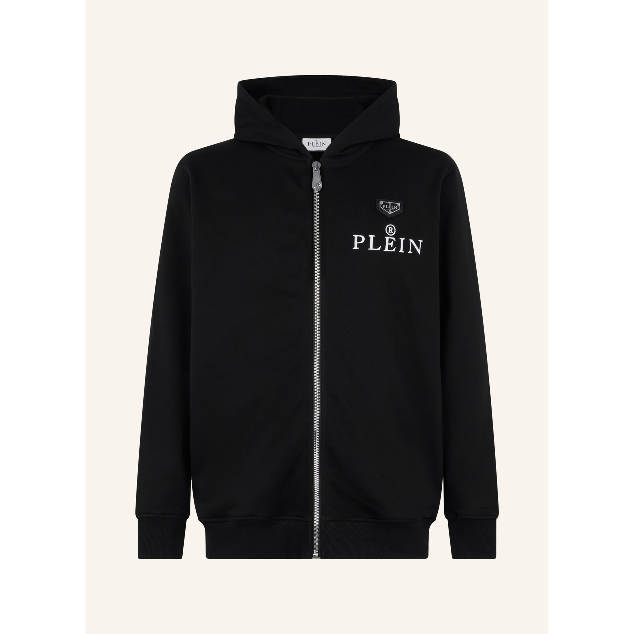 PHILIPP PLEIN Felpa con zip e cappuccio