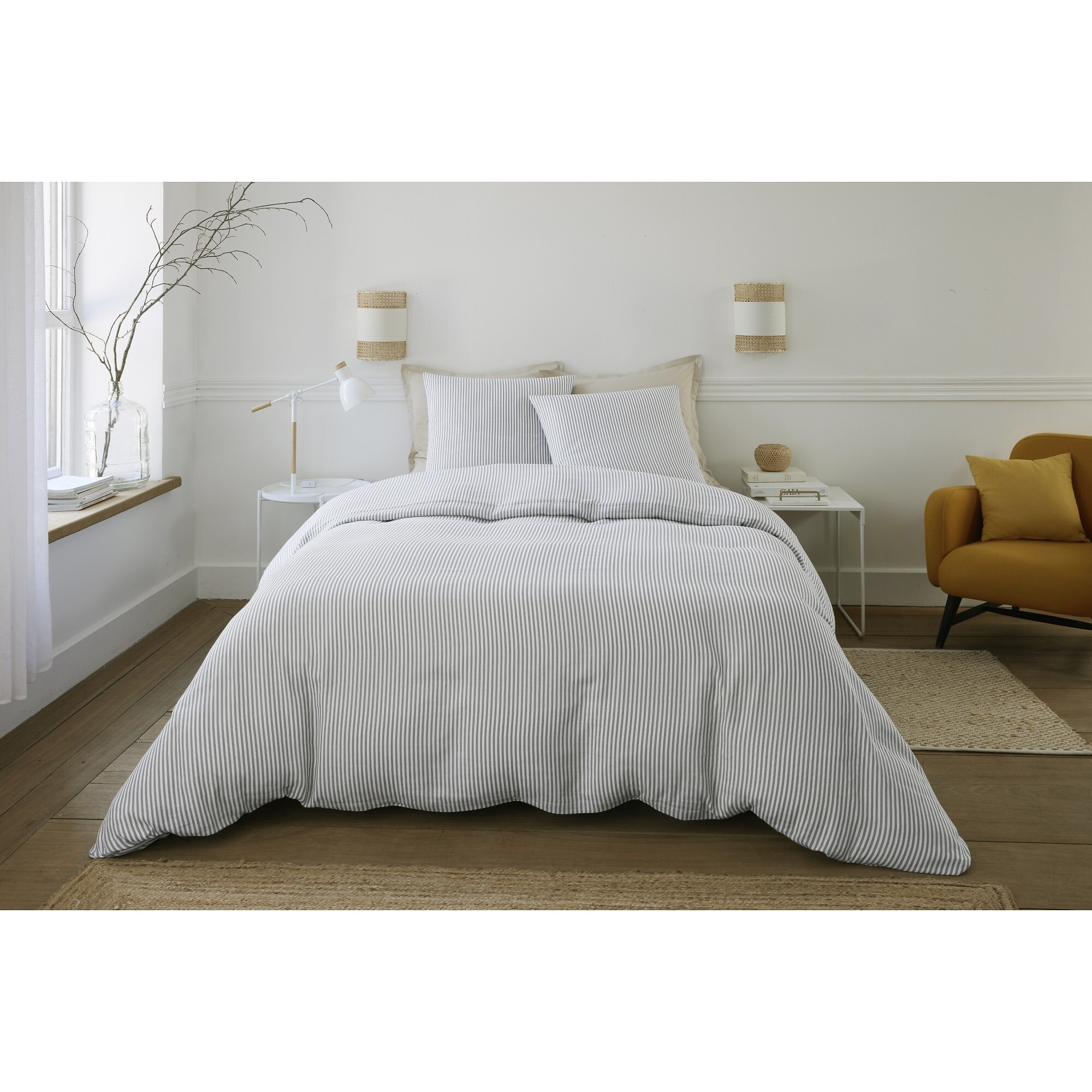 Parure housse de couette 100% gaze de coton imprimé laya