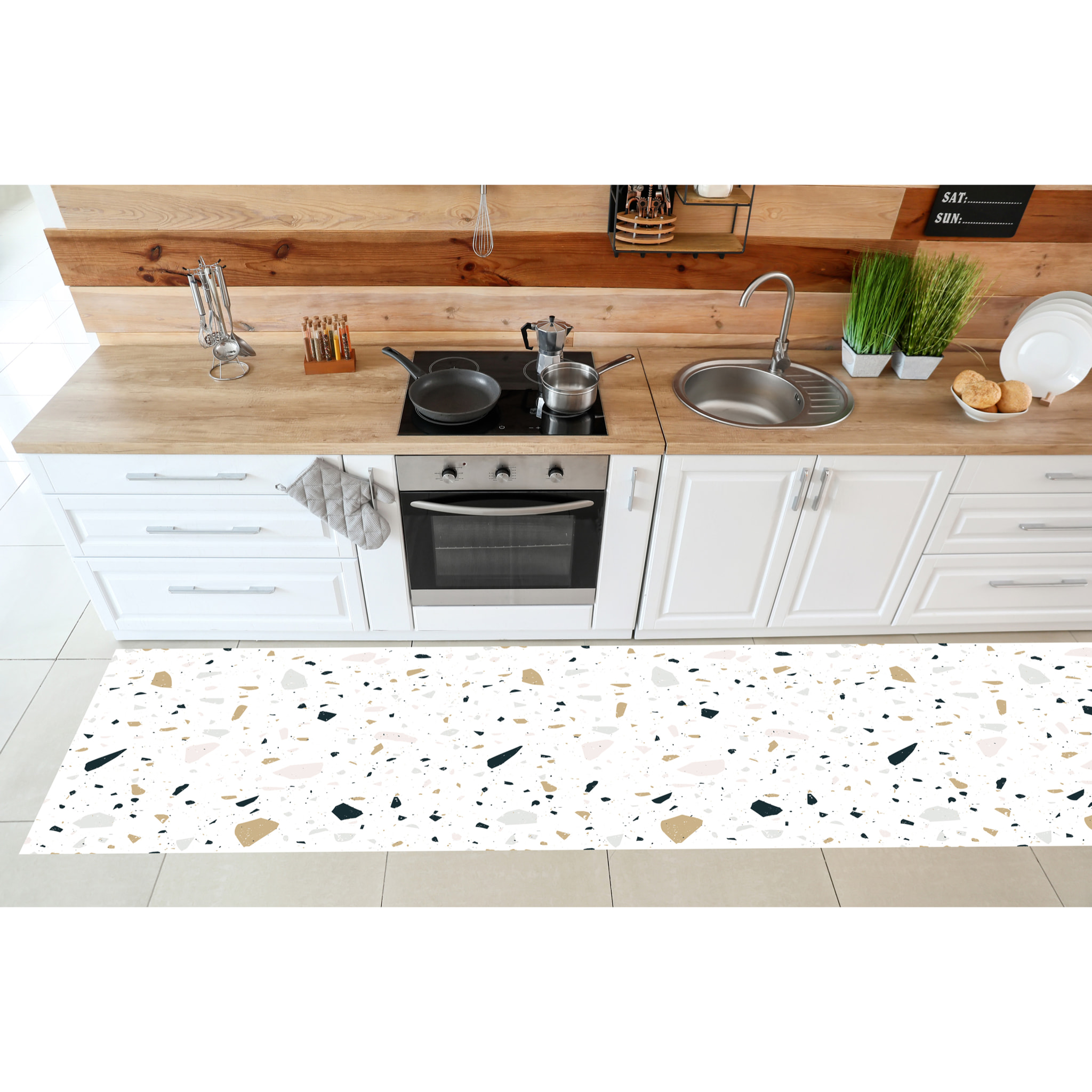 Alfombra de vinilo CERAMIKO, Terrazzo Aquiles 160x230 cm