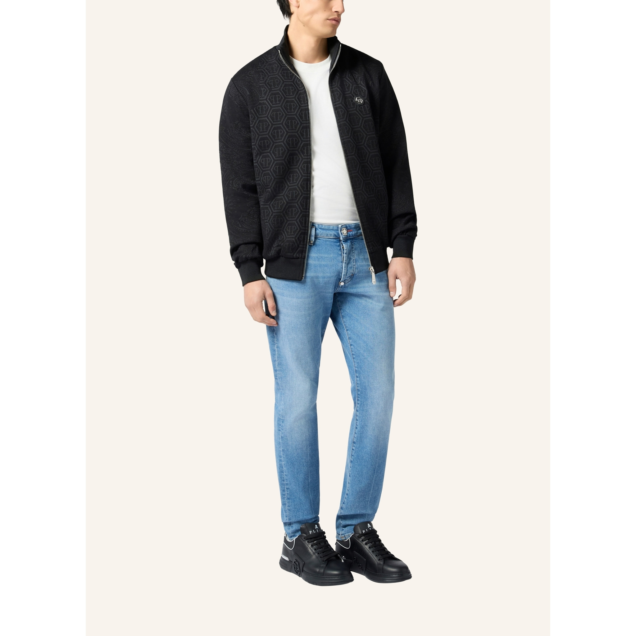 PHILIPP PLEIN Tracksuit Jacket Jacquard Monogram Paisley