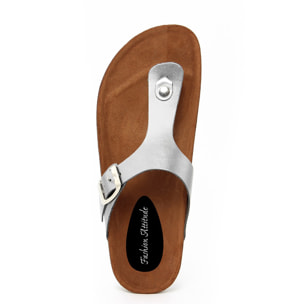 Sandalo flat Donna colore Grigio