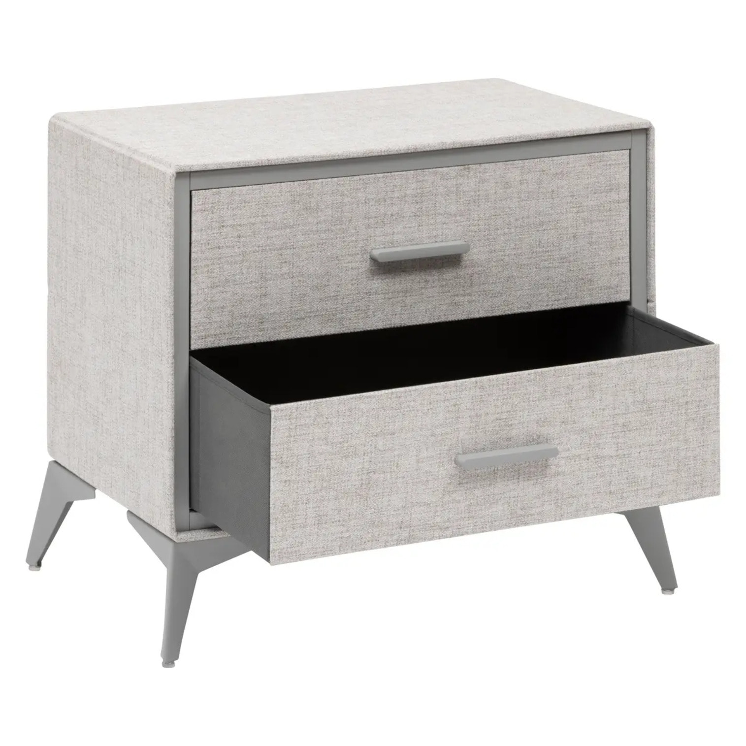 Commode 2 tiroirs Granite gris