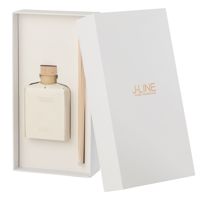 J-Line Bâtonnets parfumés - cuir - blanc - 100ml