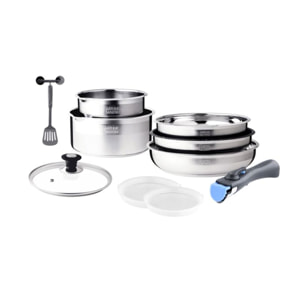 Batterie amovible 10 pièces inox