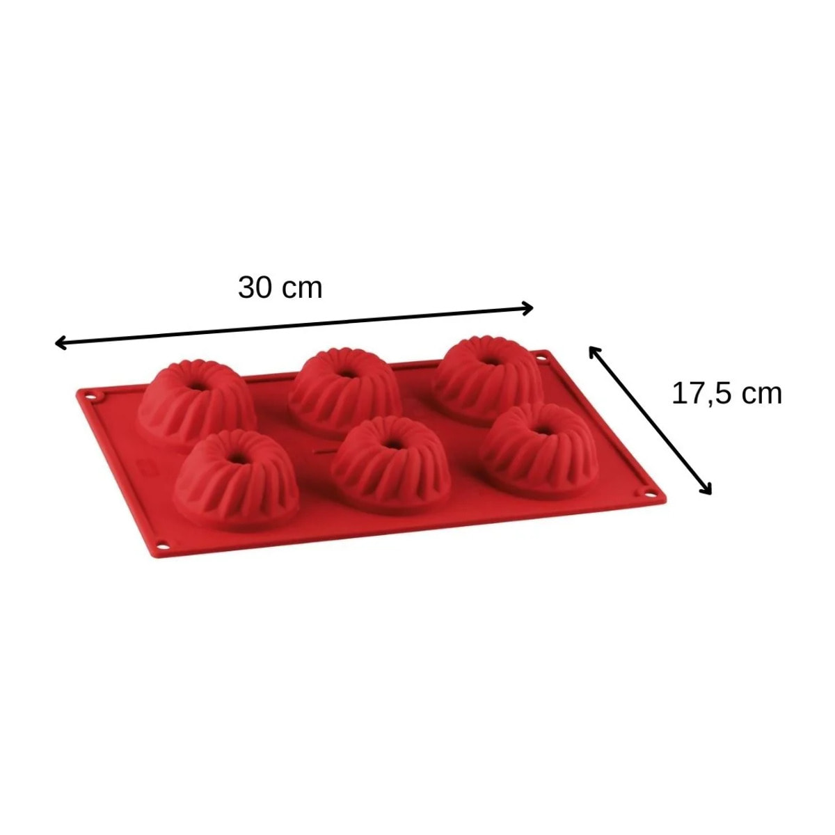 Lot de 2 moules à kougelhofs 6 empreintes 30 x 18 cm Dr.Oetker Flexxibel Love