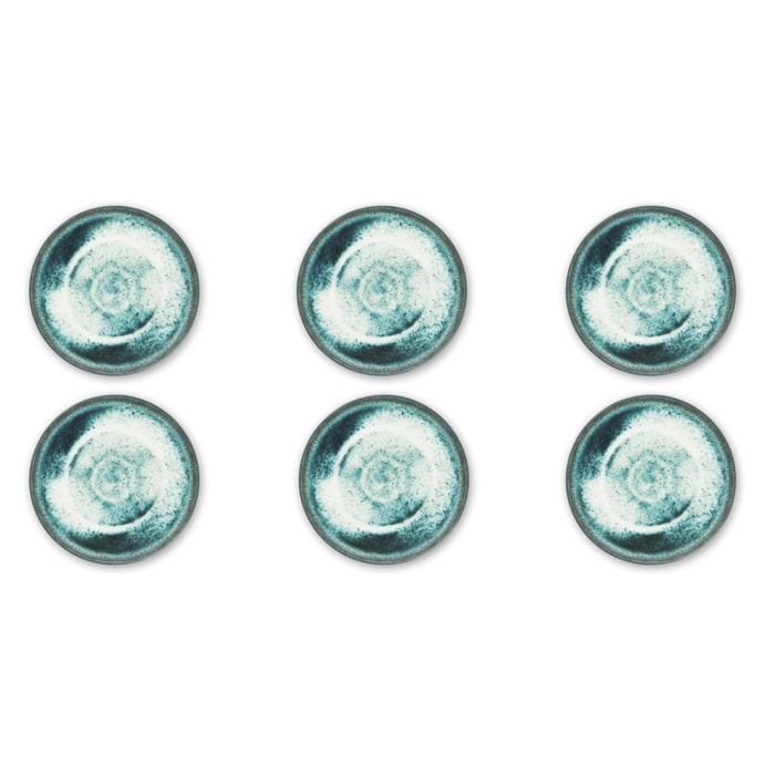 Set 6 piatti piani Excelsa – Atena, Ceramica Blu