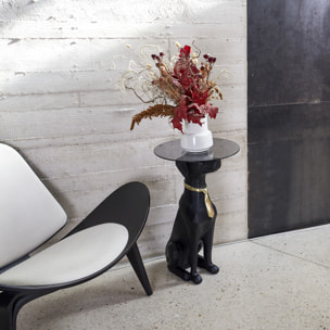 Table Basse Deco Chien Assis 66cm